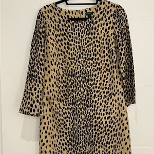J. Crew Shift Leopard Print Dress